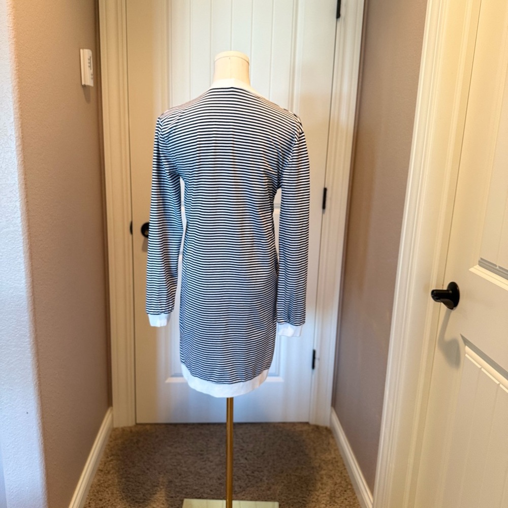 Striped Black and White Women's Sweater - Picture 4 of 4